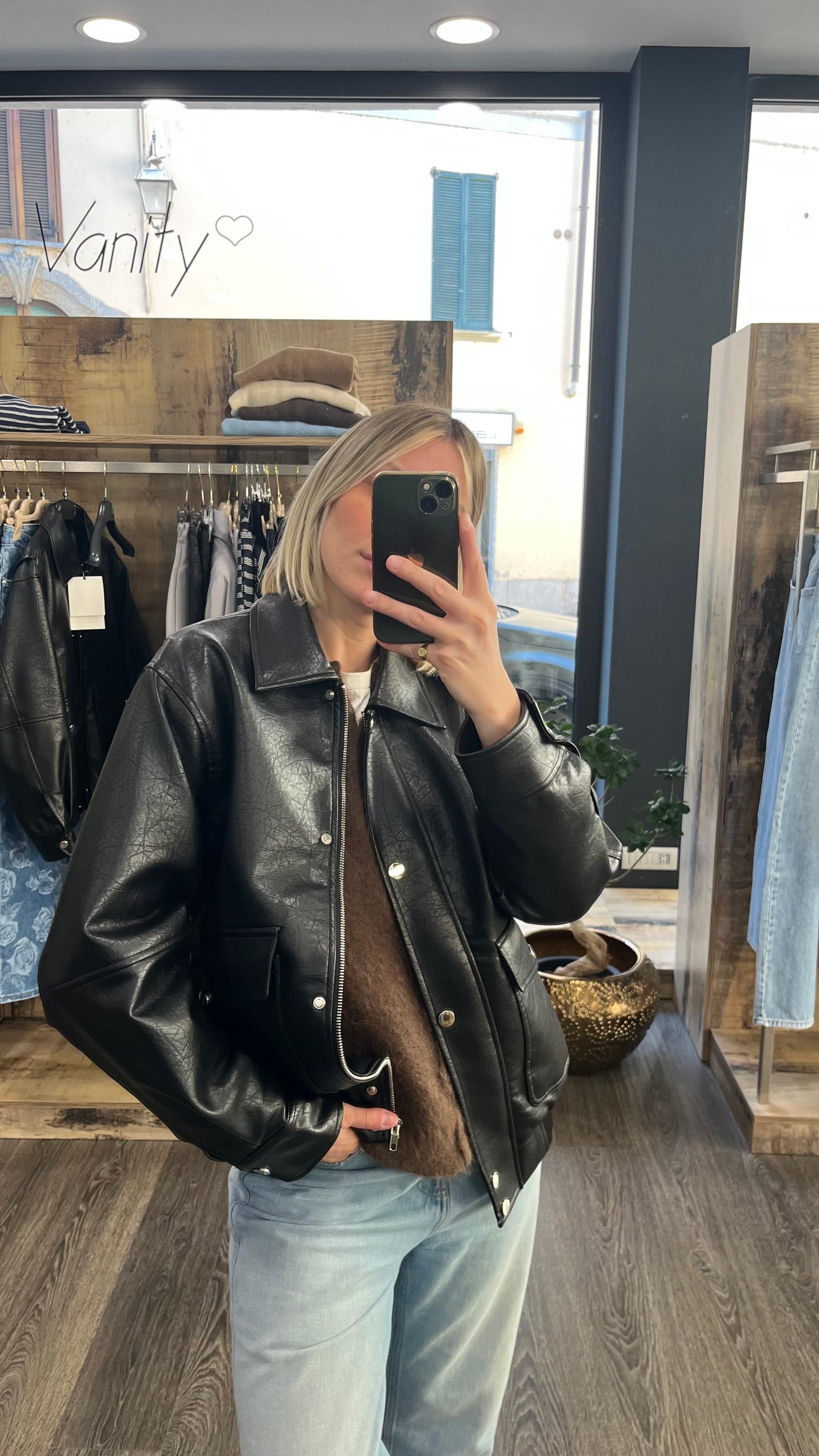 Giubbino Eco Over Lumina Nero