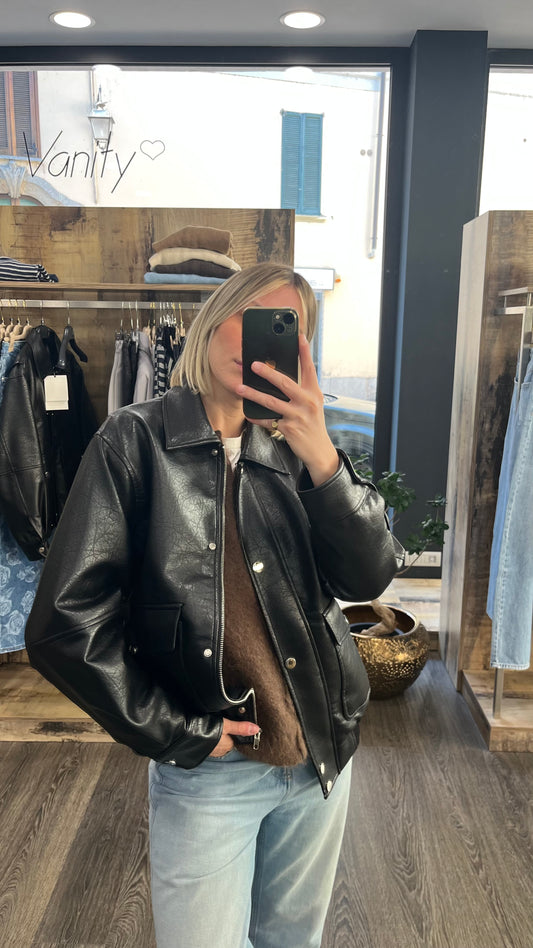 Giubbino Eco Over Lumina Nero