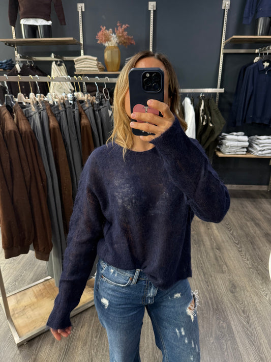 Maglione Kontatto in Alpaca Blu
