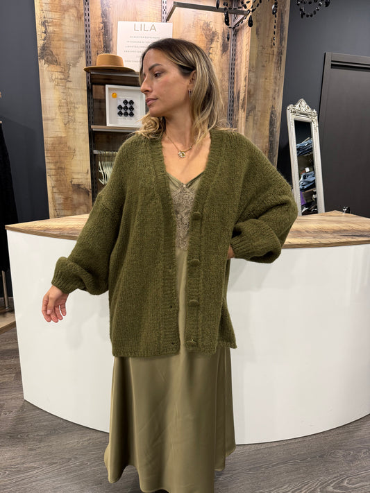 Cardigan Oversize Verde