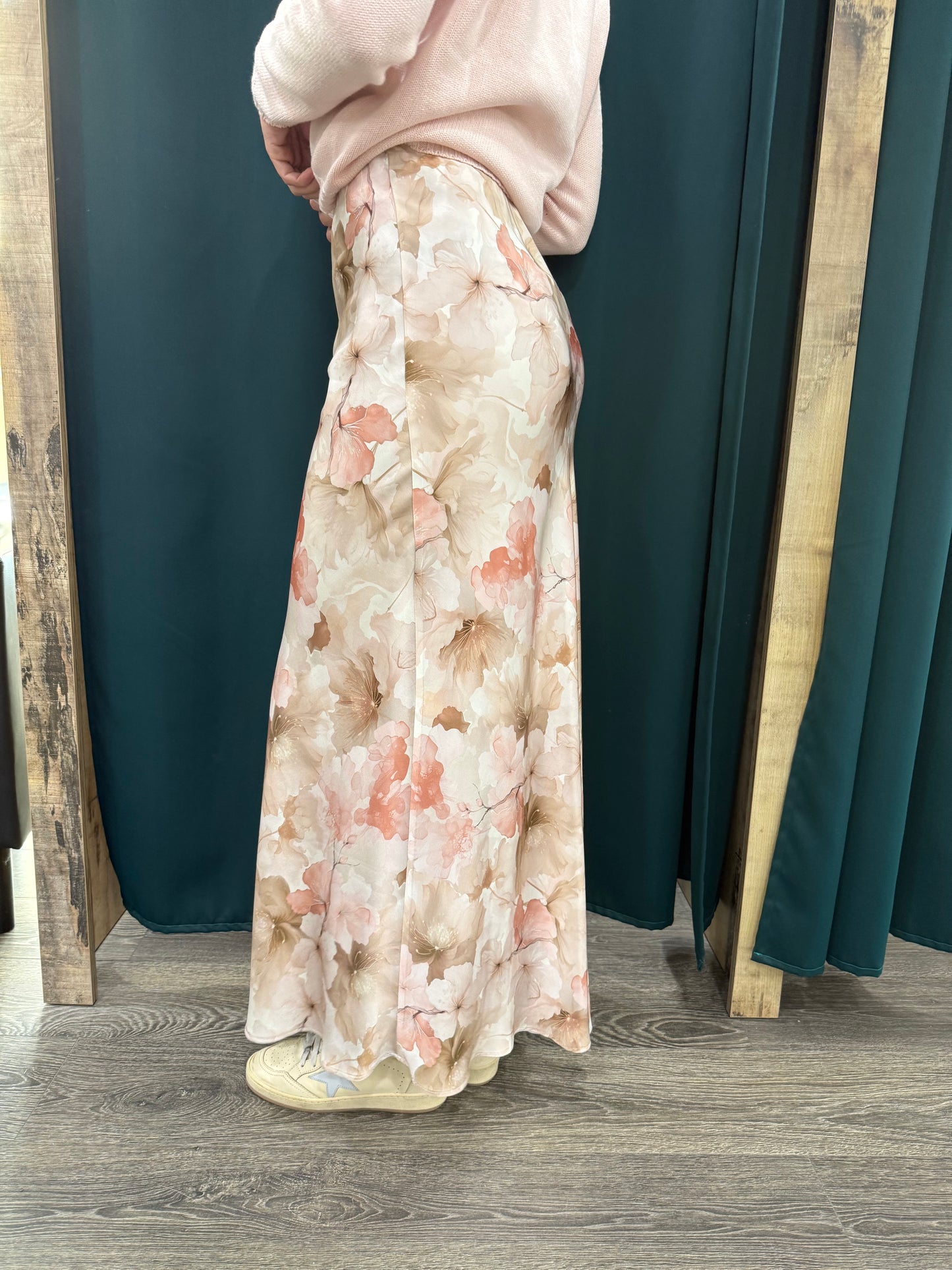 Gonna Vicolo Satin Floreale