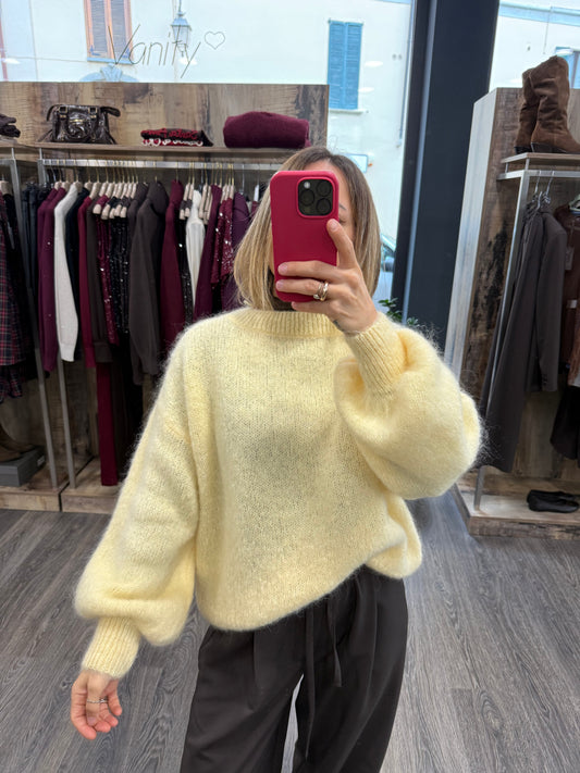 Maglione Lila Manica Sbuffo Varianti Colore