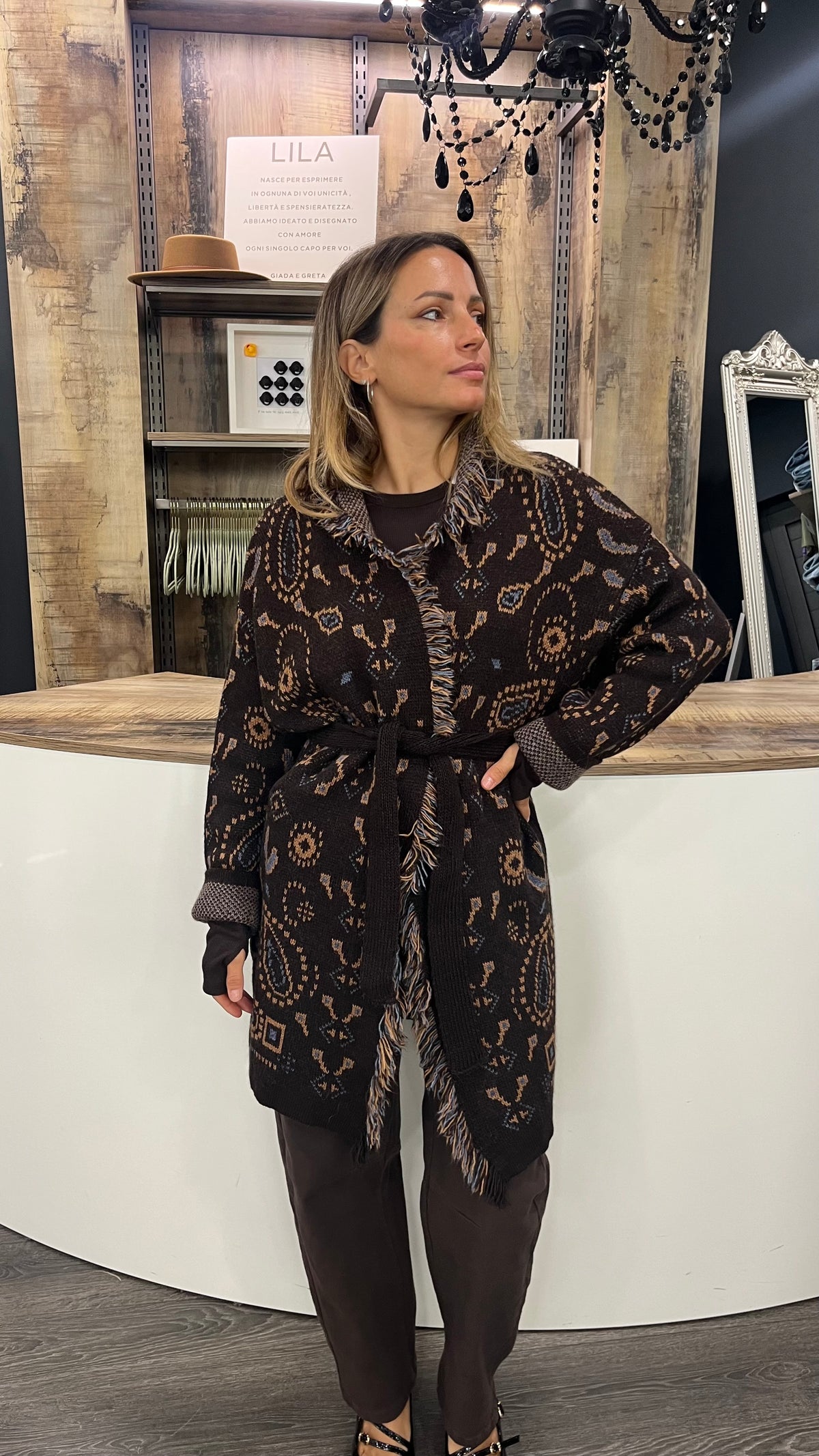 Cardigan Etnico Moro Fantasia