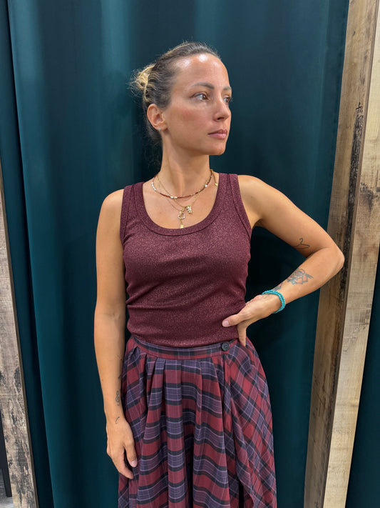 Canotta Vicolo Lurex Bordeaux