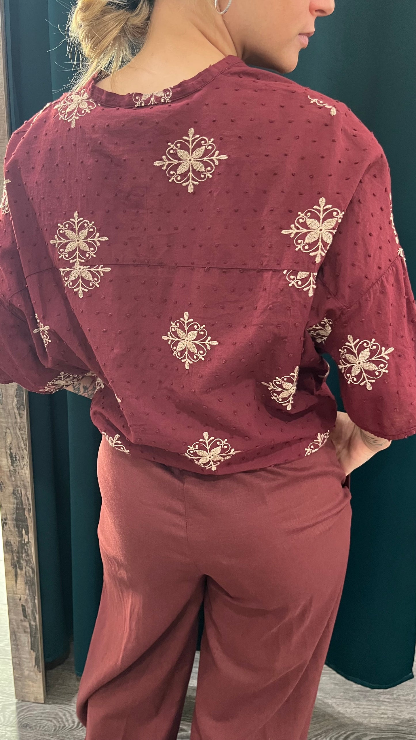 Camicia Vicolo Bordeaux Fantasia