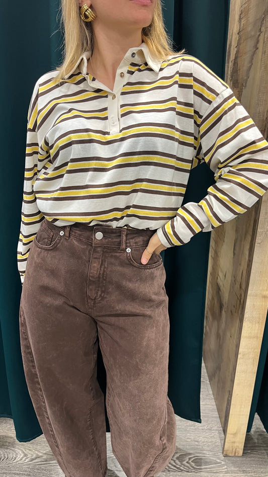 Polo Haveone Giallo/Marrone