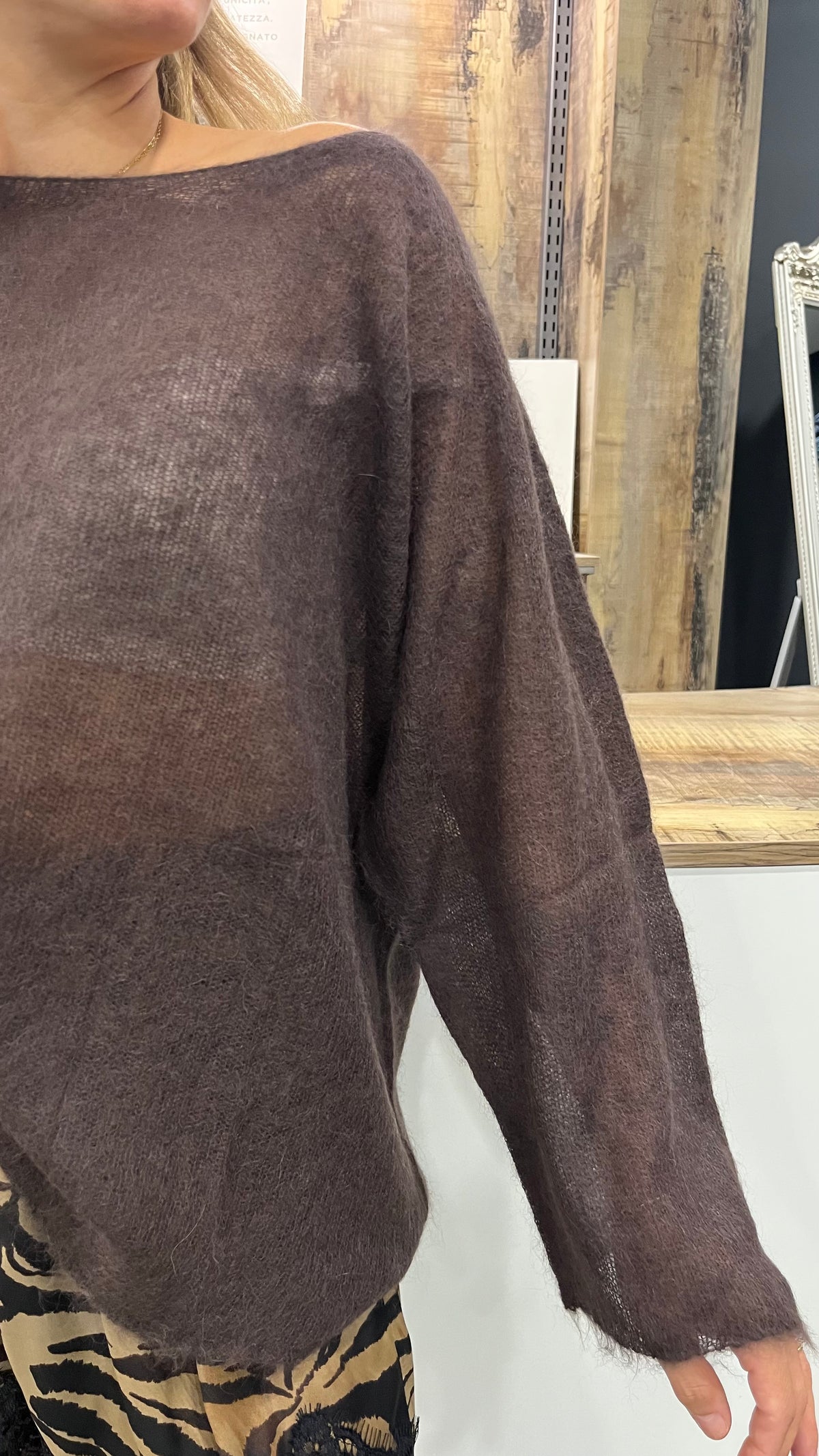 Maglione Kontatto Moro in Alpaca