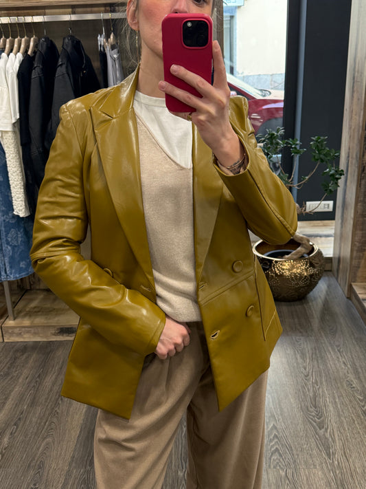 Giacca eco Doppiopetto Oliva Haveone