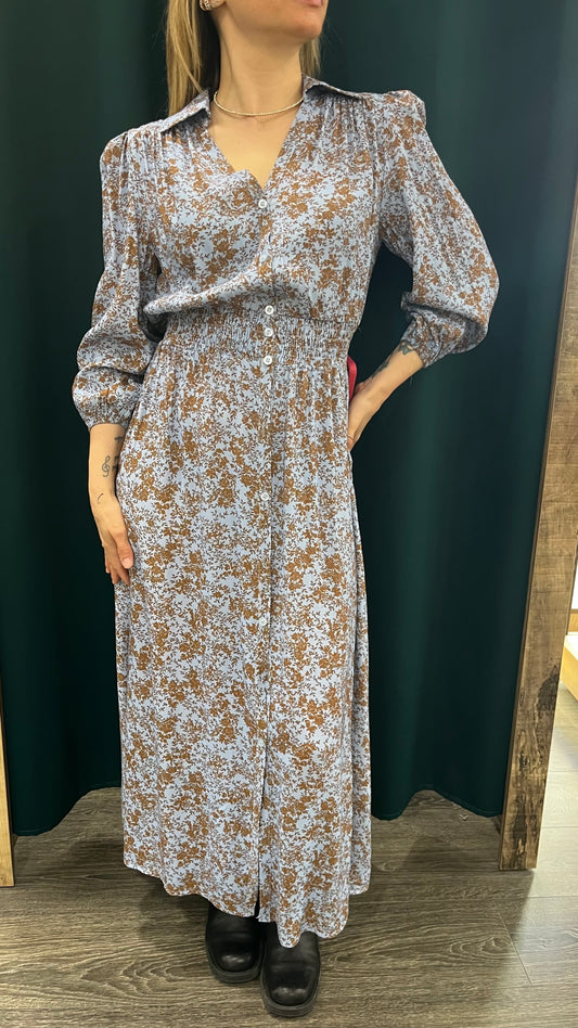 Abito Lungo Chemisier in Viscosa