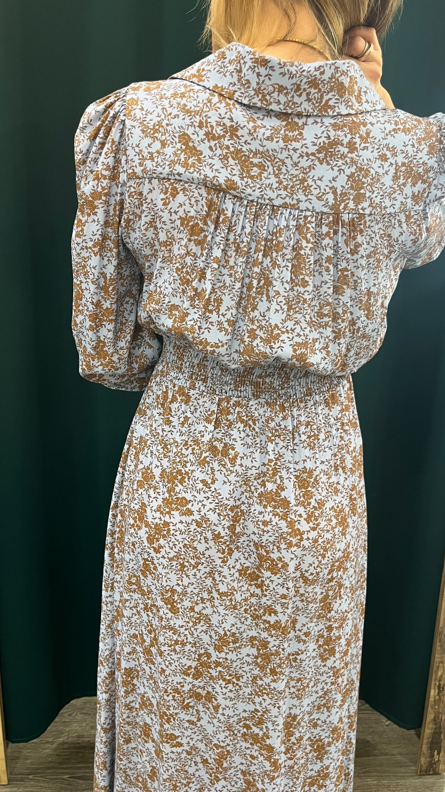 Abito Lungo Chemisier in Viscosa