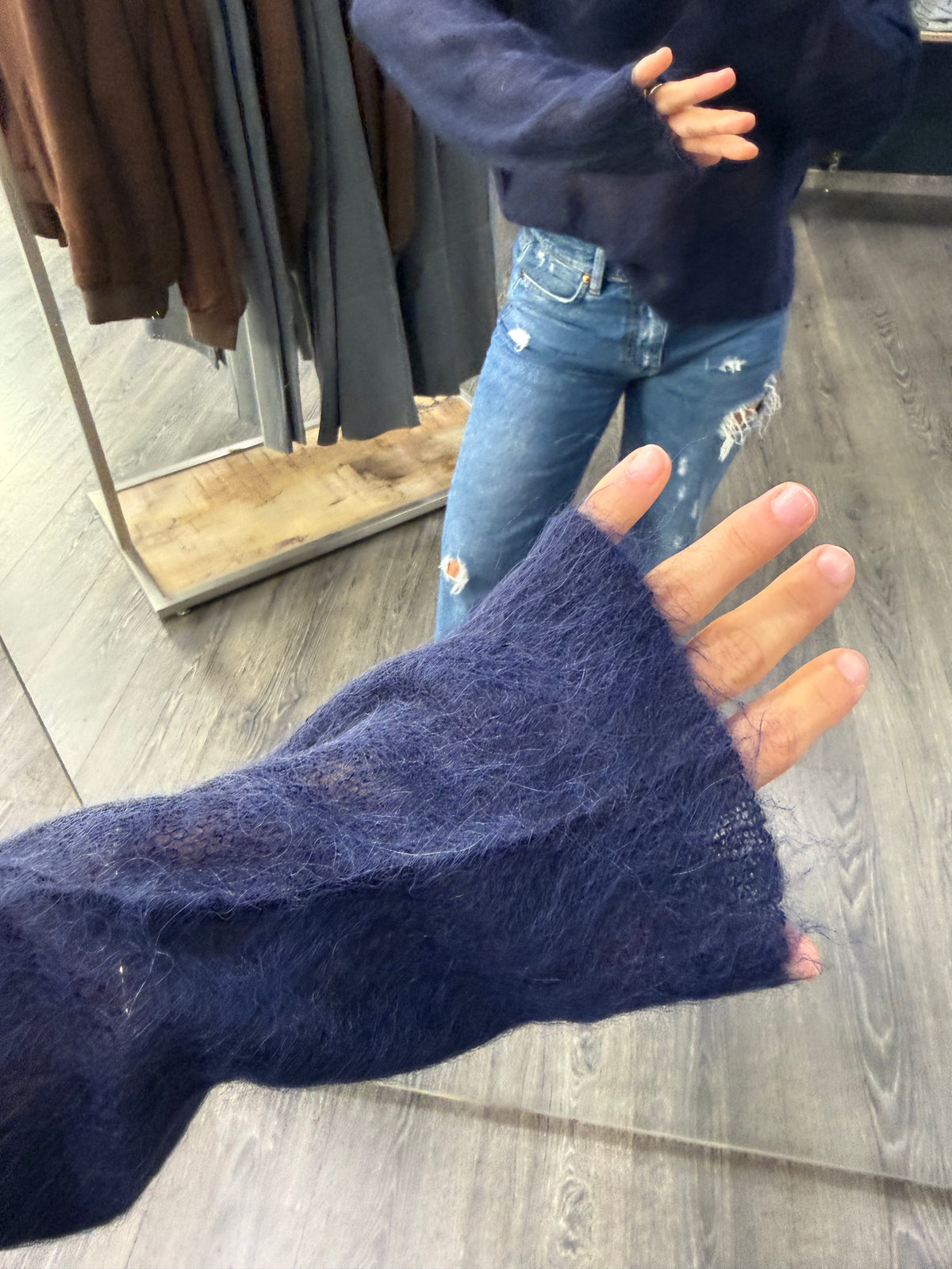 Maglione Kontatto in Alpaca Blu
