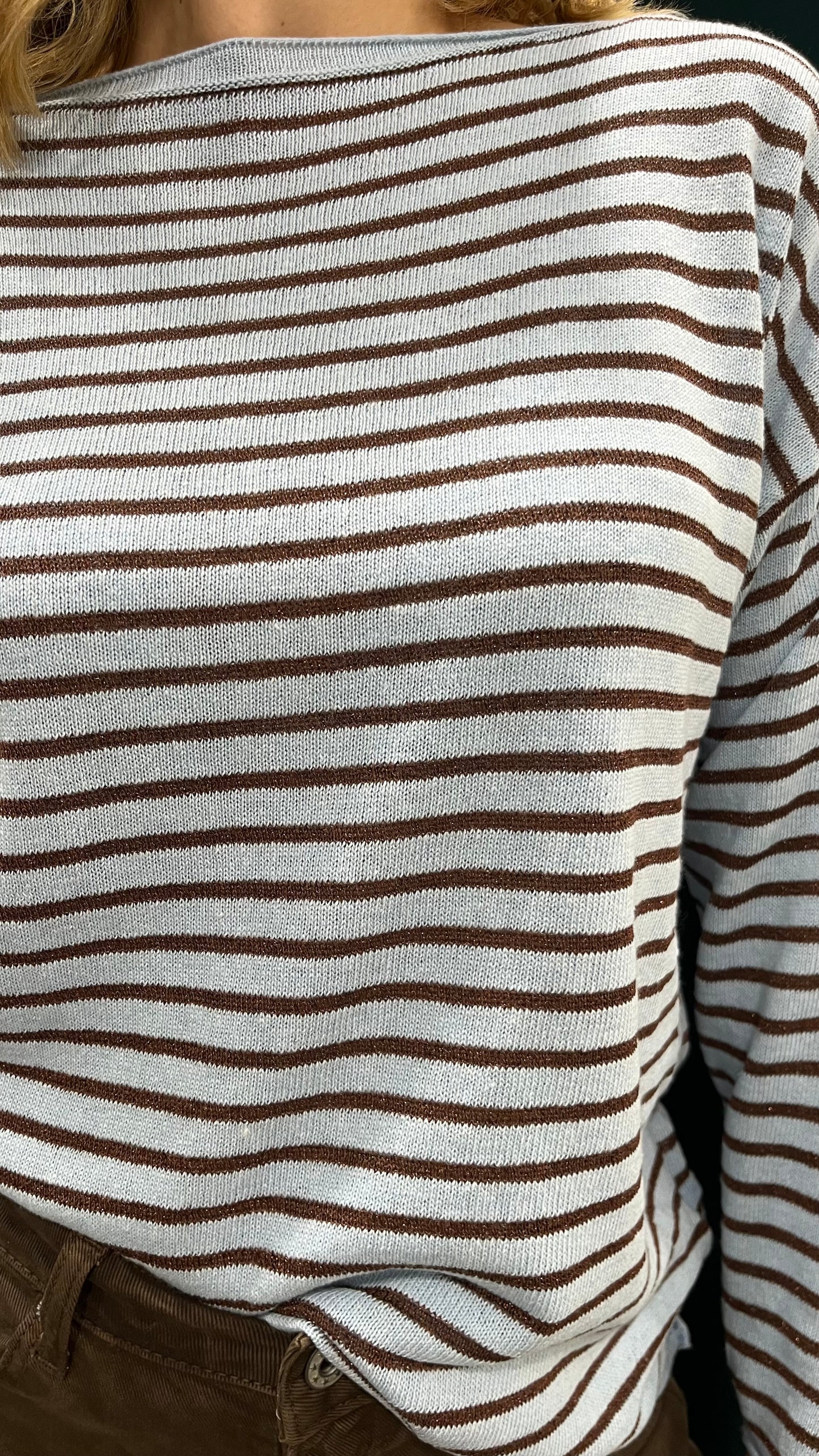 Maglione Righe Lurex